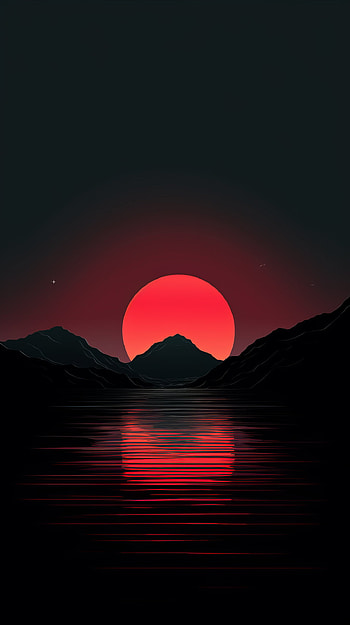 Serenity Sunset Mountains - Aesthetic Landscape, landscape, artistic, aesthetic HD phone wallpaper