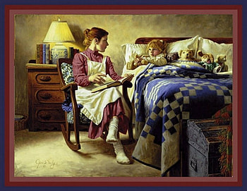 bedtime story, night, story, love, child HD wallpaper