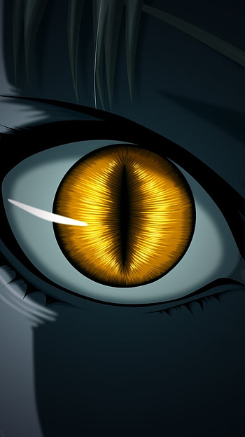 Evil Eyes, yellow eyes, dark, Anime, dark anime HD phone wallpaper