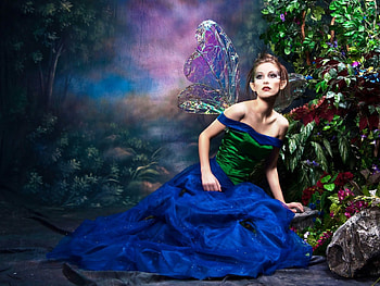 Lady in Blue, blue, lady, anime, nice HD wallpaper