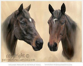 Horses, black, painting, animals HD wallpaper