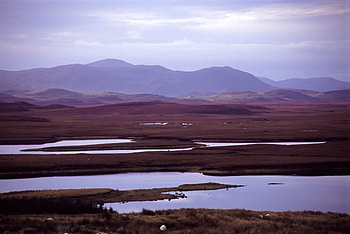 Barren Beauty of Hebrides, Scotland, sky, hills, mountains, water HD wallpaper