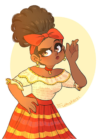 Dolores Madrigal, hair, cartoon HD phone wallpaper