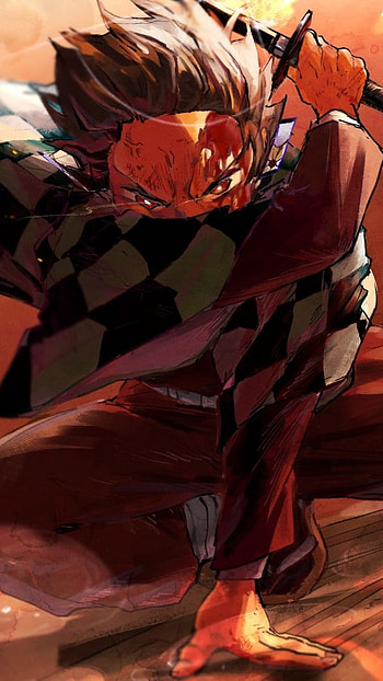 Tanjiro kamado, demon, slayer, kimetsu HD phone wallpaper
