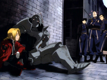 FMA - Elric brothers, full metal alchemist, alfonse elric, edward elric HD wallpaper