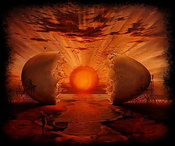 Horrific Landscape, scary, horrific, horror, nightmare, surreal, bizarre HD wallpaper