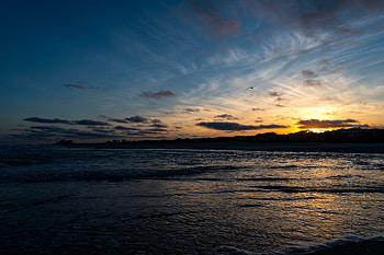 Nature, Sunset, Sea, Waves HD wallpaper