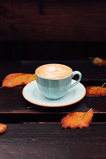Food, Leaves, Coffee, Cup, Drink, Beverage HD phone wallpaper