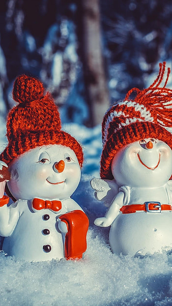 Snowman, Couple Snowman HD phone wallpaper