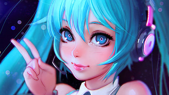 Hatsune miku, blue hair, art, beautiful HD wallpaper