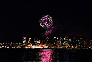 Night, Salute, City, Dark, Holiday HD wallpaper