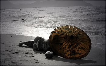 Doar Eu si Marea, sea, me, eu, marea, beautiful, woman HD wallpaper