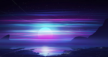 Synthwave, sky, colorful, motion blur, night HD wallpaper