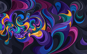 Abstract, purple, colorful, yellow, texture HD wallpaper