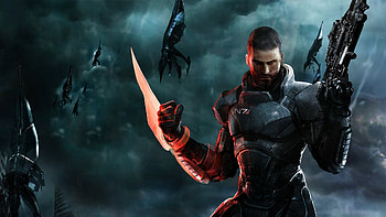 Mass Effect, style, actoin, mass effect 3, war, adventure, action, hero, planet, fantasy, video game, weapon, game, space, , leader HD wallpaper