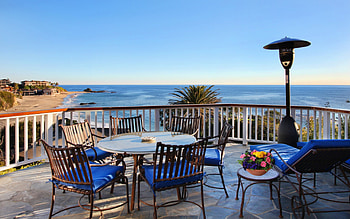 Wonderful View, sea, chairs, table, terrace, beach HD wallpaper