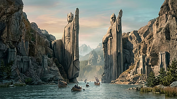 The Argonath, or the Pillars of Kings, from The Lord of the Rings movie HD wallpaper