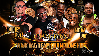 WWE Night Of Champions 2015 - Dudley Boyz Vs New Day (TagTeam Championship) Match HD wallpaper