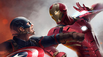 Iron Man Vs Captain America , iron-man, captain-america, superheroes, deviantart HD wallpaper