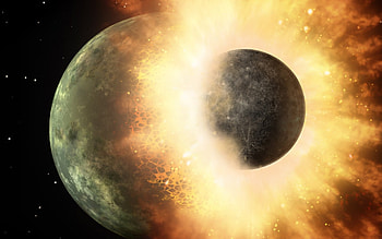 coliding planets, planets, coliding HD wallpaper
