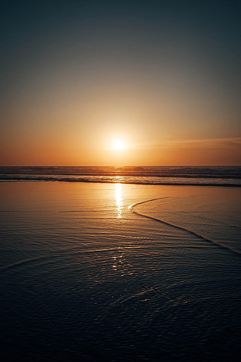 Nature, Water, Sunset, Sea, Twilight, Waves, Dusk HD phone wallpaper