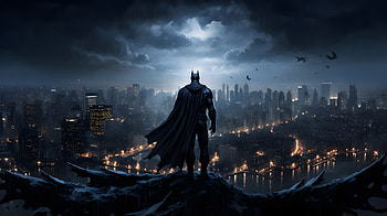 Batman Iconic Gotham City View, batman, superheroes, artwork, art, ai, deviantart HD wallpaper