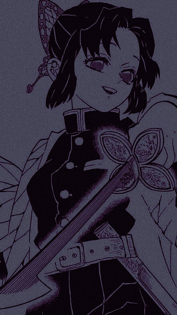 Shinobu Kocho, slayer, waifu, butterfly, kimetsu, demon, girl, anime, pilar HD phone wallpaper