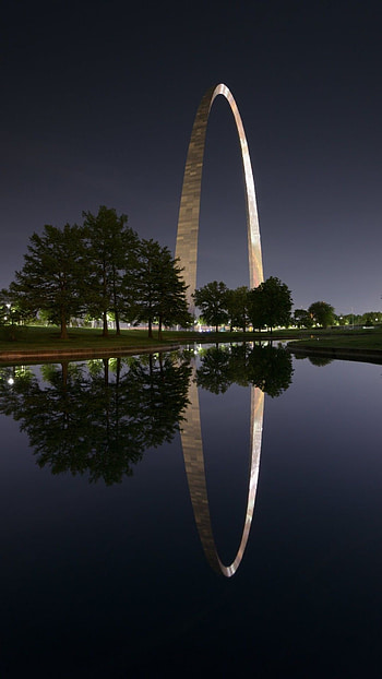 St. Louis Gateway Arch, Reflection, Smart HD phone wallpaper