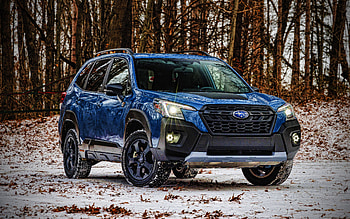 Subaru Forester, , offroad, 2022 cars, SUVs, winter, 2022 Subaru Forester, japanese cars, blue Forester, Subaru HD wallpaper