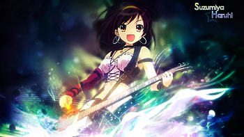 guitar-suzumiya haruhi,suzumiya haruhi no yuutsu, suzumiya-haruhi-no-yuutsu, guitar-suzumiya-haruhi HD wallpaper