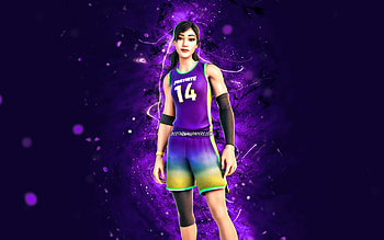 Rebound Raider, , violet neon lights, Fortnite Battle Royale, Fortnite characters, Rebound Raider Skin, Fortnite, Rebound Raider Fortnite HD wallpaper