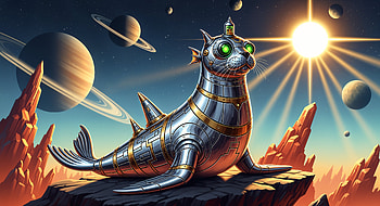 Galactic Mecha Seal —, Seal HD wallpaper