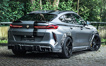BMW X6M, 2022, G06, rear view, exterior, tuning BMW X6, Rear, Manhart, tuning X6M, MHX6, MHX6 700, German cars, BMW HD wallpaper