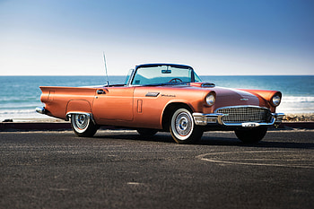 1957 Thunderbird, ford, convertible, car, thunderbird, 1957 HD wallpaper