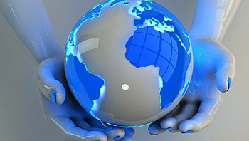 Neon Globe, neon, atlas, abstract, fantasy, globe, world HD wallpaper