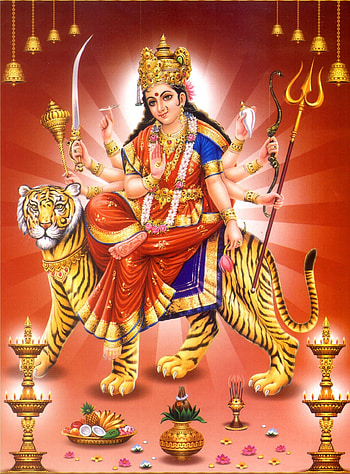 I've been just grabbed by Maa Durga. A Wiccan Grove, Maa Sherawali HD phone wallpaper