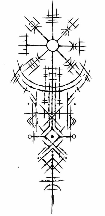 9 Worlds+Yggdrasil, vegvisir, ydddrasul, 9worlds HD phone wallpaper