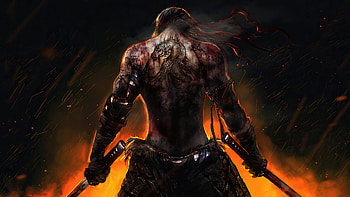Warrior Back Tattoo Katana, games HD wallpaper