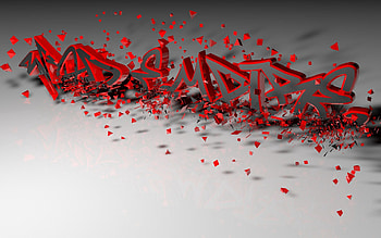 3D, Letters, Crumbling HD wallpaper