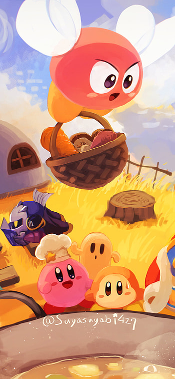 Kirby Harvest Picnic — Mobile, video game, Kirby HD phone wallpaper