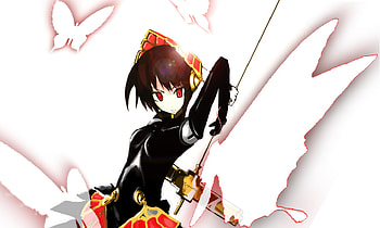 Persona 3 Metis, butterflies, persona 3 fes, persona, robot, persona 3, hammer, metis HD wallpaper