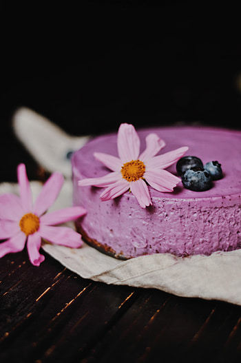 Flowers, Food, Bilberries, Bakery Products, Baking, Pie, Cheesecake HD phone wallpaper