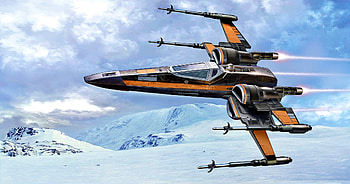 star wars, ship, hills, rdd2, snow, fling, xwing HD wallpaper