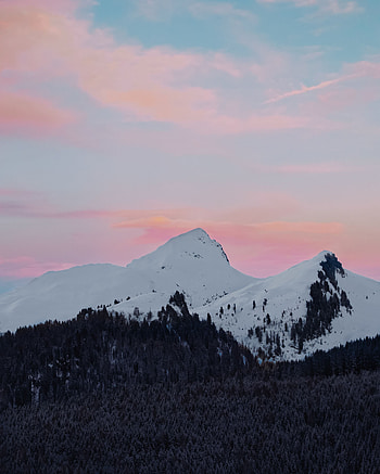 Nature, Sky, Mountains, Vertex, Top, Snow Covered, Snowbound, Mountain Landscape HD phone wallpaper