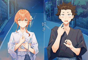 Shouko Nishimiya & Shouya Ishida, Anime, Shouko Nishimiya, Shouya Ishida, A Silent Voice HD wallpaper