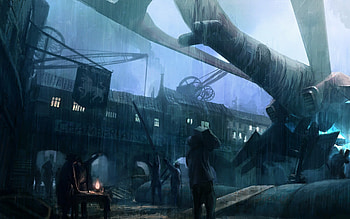 raining in amsterdam, plane, cg, abtract, 3d HD wallpaper