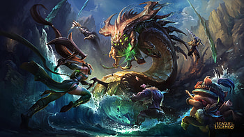 Akali Versus Baron Â· HD wallpaper