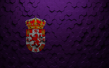 Flag of Cordoba, honeycomb art, Cordoba hexagons flag, Cordoba 3d hexagons art, Cordoba flag HD wallpaper