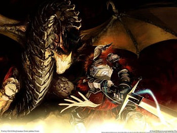 KNIGHT VS DRAGON, v, s HD wallpaper