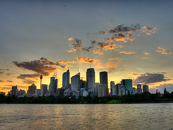 Landscape, Cities, Rivers, Sky HD wallpaper